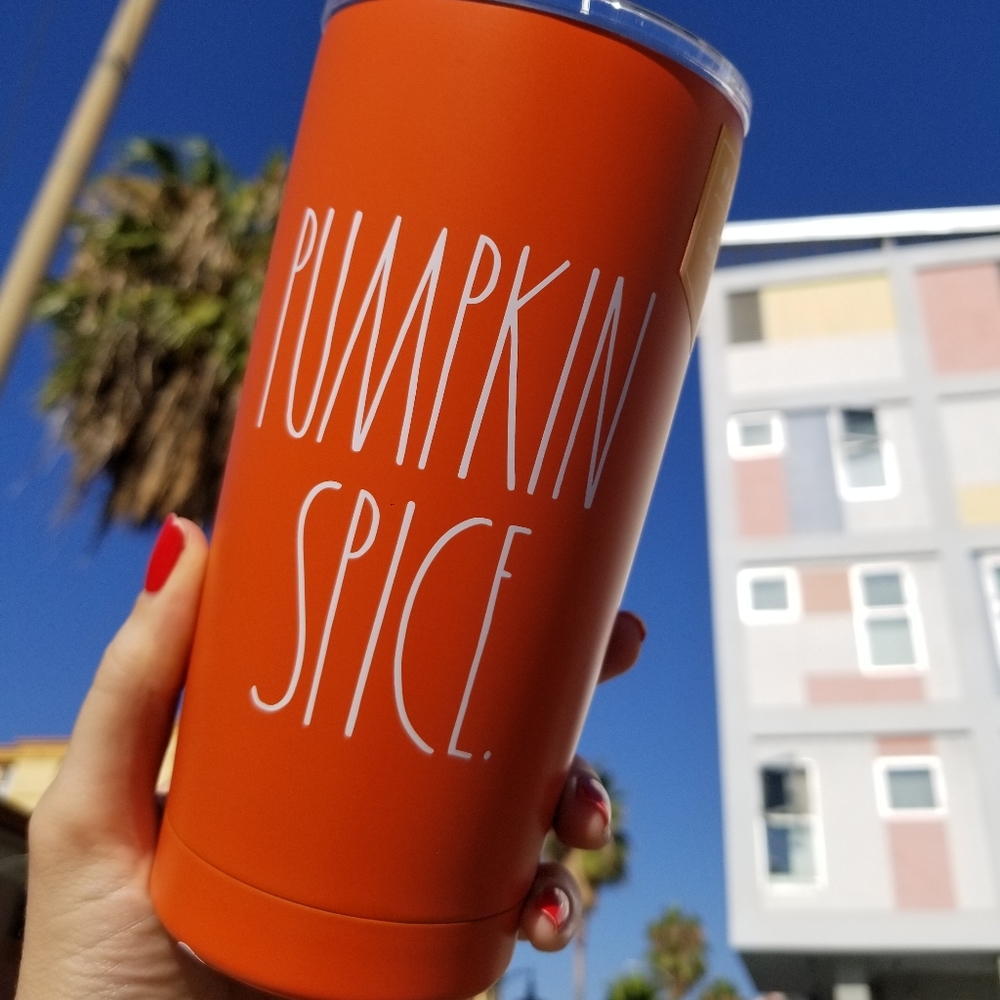RAE DUNN pumpkin spice tumbler